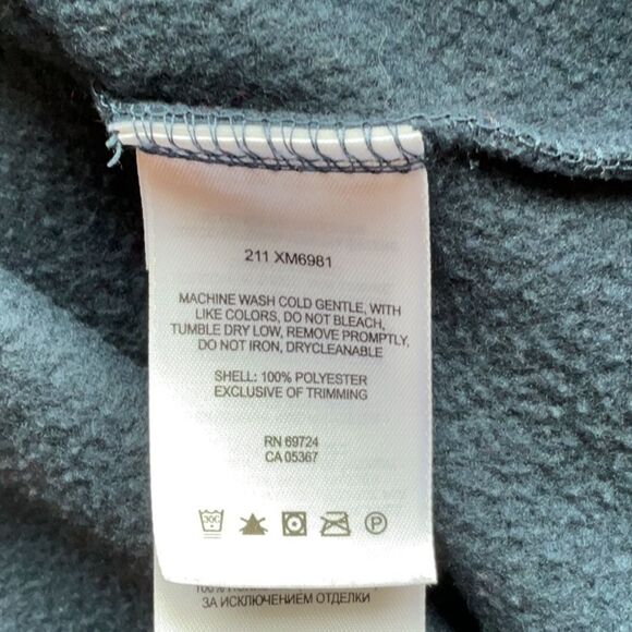 Columbia Blue Fleece Sweatshirt Women XXL Full Zipper Waist Cinch Polyester - Picture 6 of 9